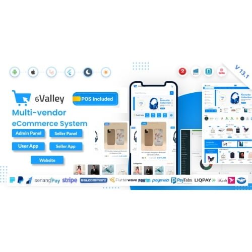 6valley Multi Vendor E commerce Complete eCommerce Mobile App Web Seller and Admin Panel Nulled