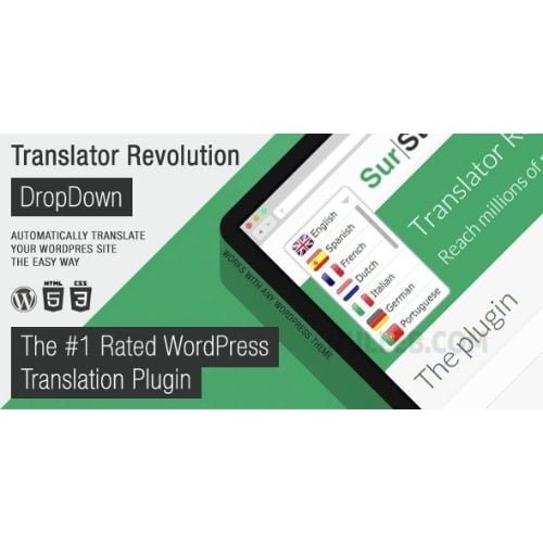 Ajax Translator Revolution DropDown WP Plugin