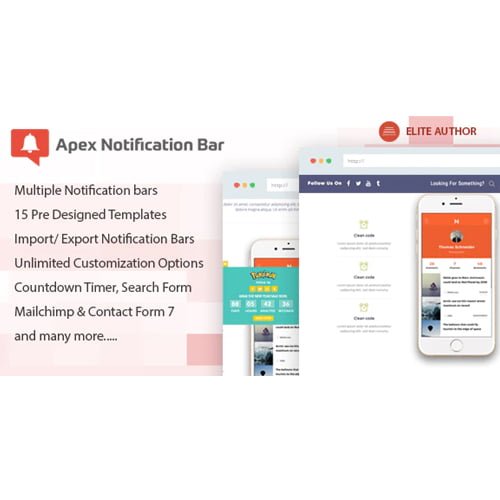 Apex Notification Bar Responsive Notification Bar Plugin for WordPress