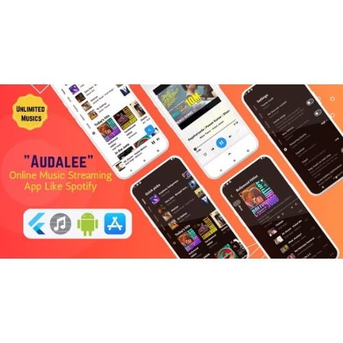 Audalee Unlimited Music Streaming App Flutter Getx Android iOS