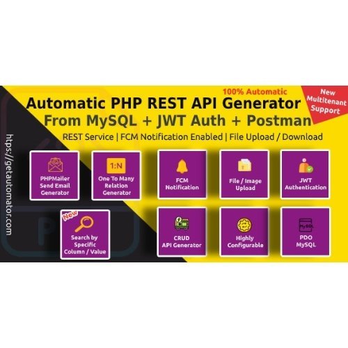 Automatic PHP REST API Generator Postman Docs from MySQL Database With JWT Token Authentication Null