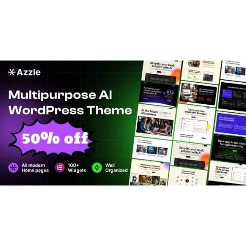 Azzle SaaS Tech Startup Elementor WordPress Theme
