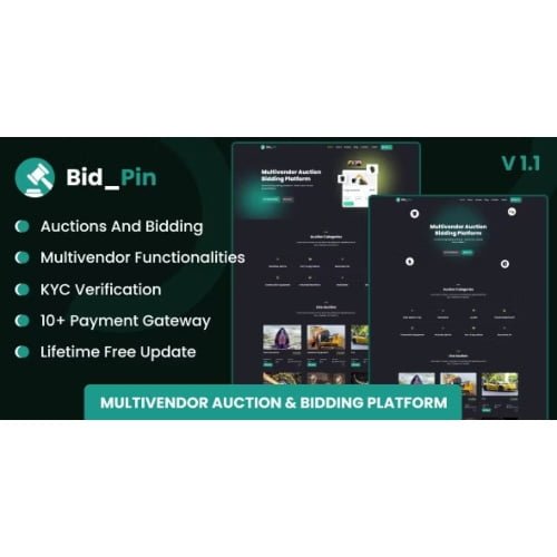 Bid Pin Multivendor Auction Bidding Platform 1