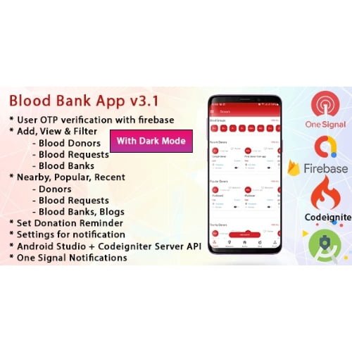 Blood Bank App With Admin Panel Material Design Free Download