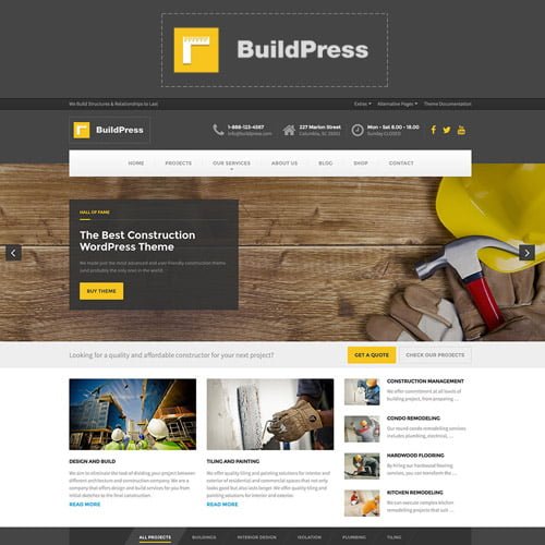BuildPress Multi purpose Construction and Landscape WP Theme