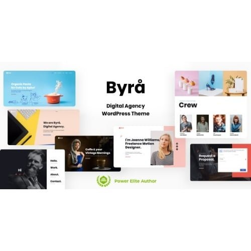 Byra Simple Portfolio WordPress Theme Nulled
