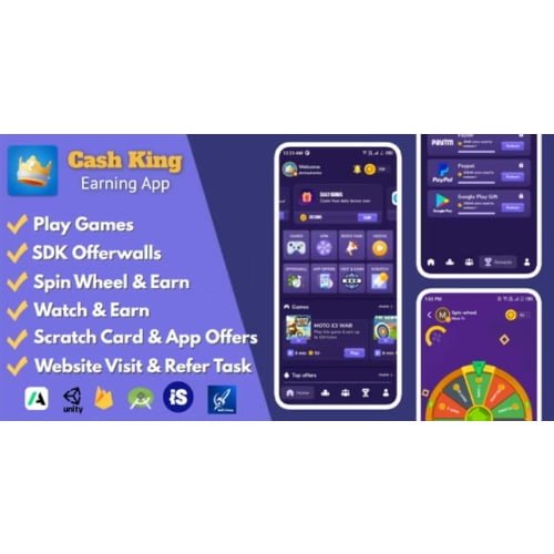 Cash King Android Earning App with Admin Panel Free Download
