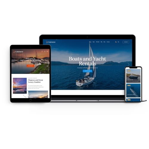 Catamaran Yacht Club Boat Rental WordPress theme Nulled 991x538 1