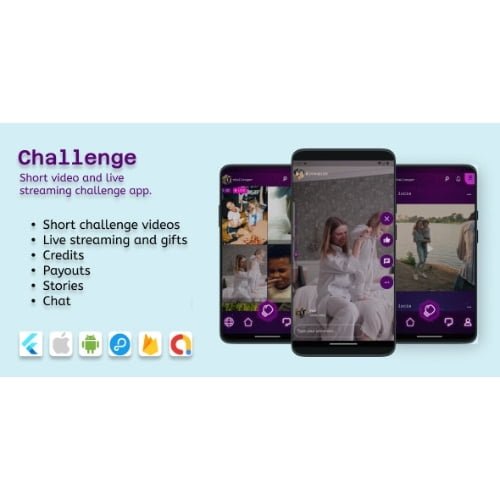 ChallengeIOS and Android Videos Livestreaming with 2 participants Audio room 9 broadcasters Nulled