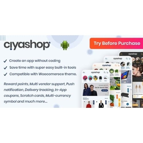 CiyaShop Native Android Application based on WooCommerce Nulled 1WooCommerce Nulled 1