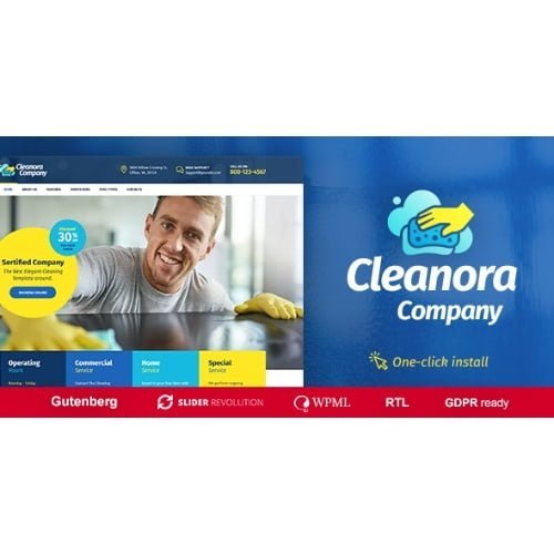 Cleanora Cleaning Services WordPress Theme Nulled