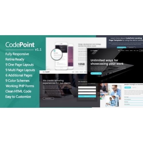 CodePoint – Landing Page WordPress Theme Nulled