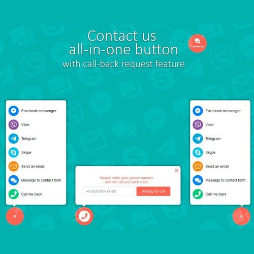 Contact us all in one button with callback request feature for WordPress