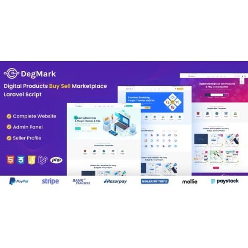 DegMark Digital Products Buy Sell Marketplace Laravel Script