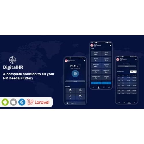 DigitalHR A complete solution to all your HR needs Flutter Free Download