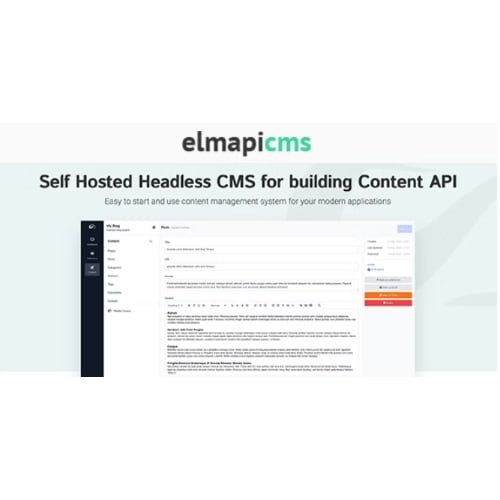 ElmapiCMS Headless CMS for building Content API Free Download