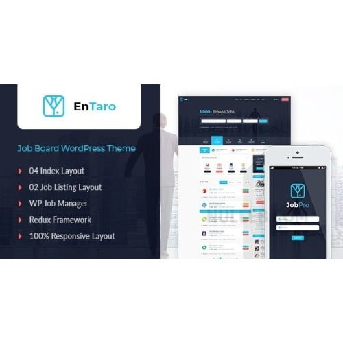 Entaro Job Portal WordPress Theme