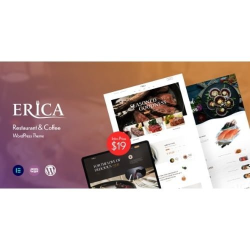 Erica Restaurant Coffee WordPress Theme Free Download