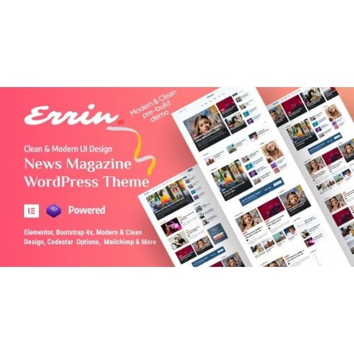 Errin Personal Blog WordPress Theme