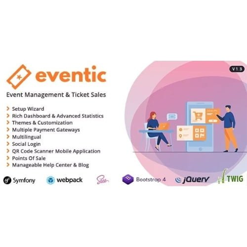 Eventic Ticket Sales Event Management System Nulled 1