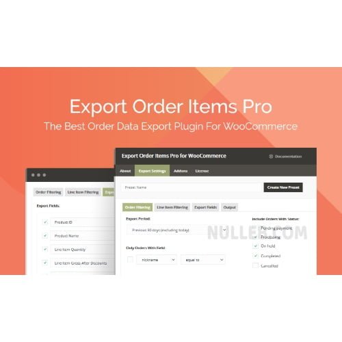 Export Order Items Pro for WooCommerce