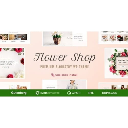 Flower Shop Decoration Store and Floristic WordPress Theme Nulled