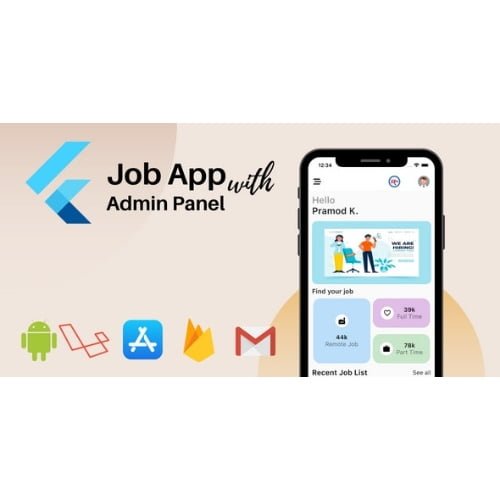 Flutter Job Portal App with Admin Panel Nulled