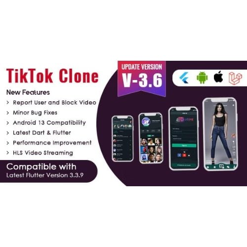 Flutter TikTok Clone Triller Clone Short Video Streaming Mobile App for Android iOS 1
