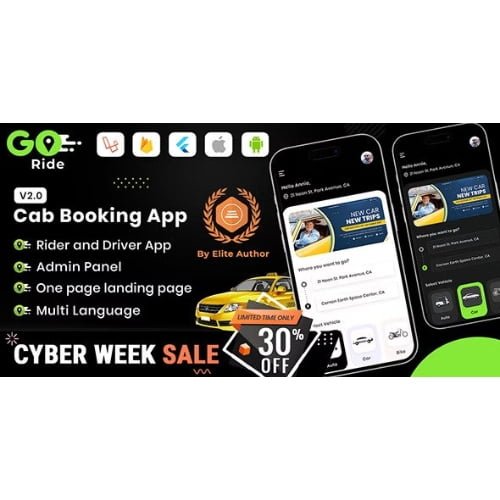 GORIDE InDriver Clone Flutter Complete Taxi Booking Solution with Bidding Option