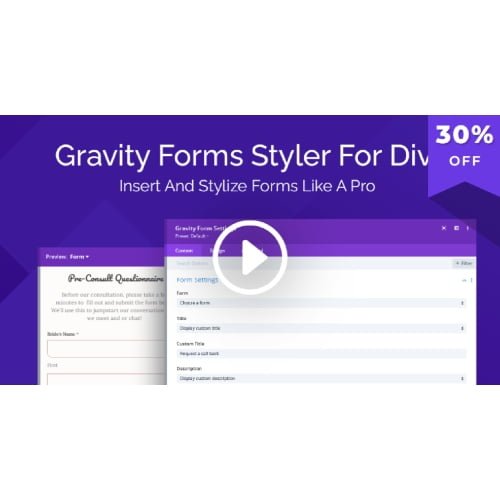 Gravity Forms Styler For Divi Nulled Wpzone Free Download