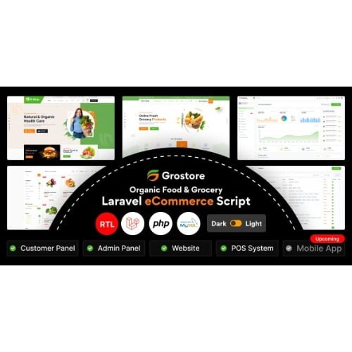 GroStore Food Grocery Laravel eCommerce with Admin Dashboard Nulled 2