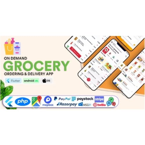 Grocery Vegetable Store Delivery Mobile App with Admin Panel GoGrocer Free Download