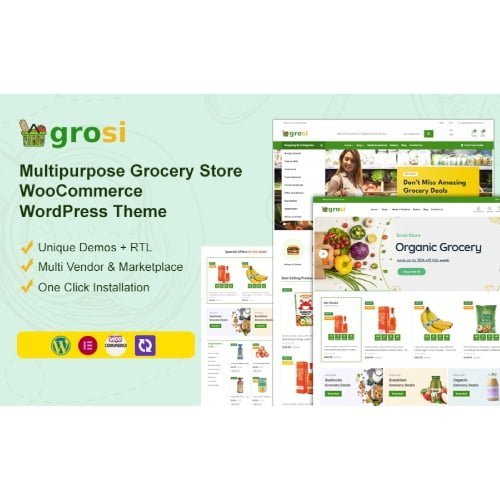 Grosi Grocery Store WooCommerce WordPress Theme WooCommerce Theme