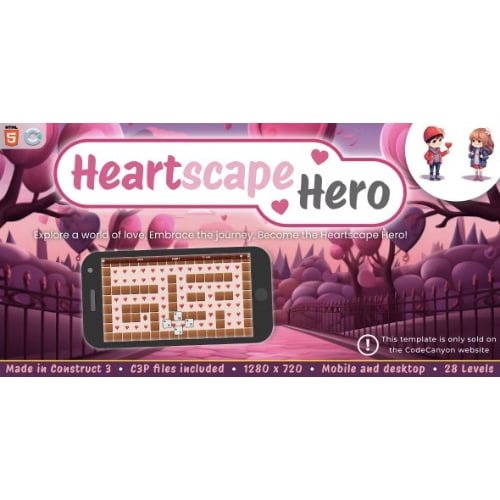 Heartscape Hero HTML5 Maze game