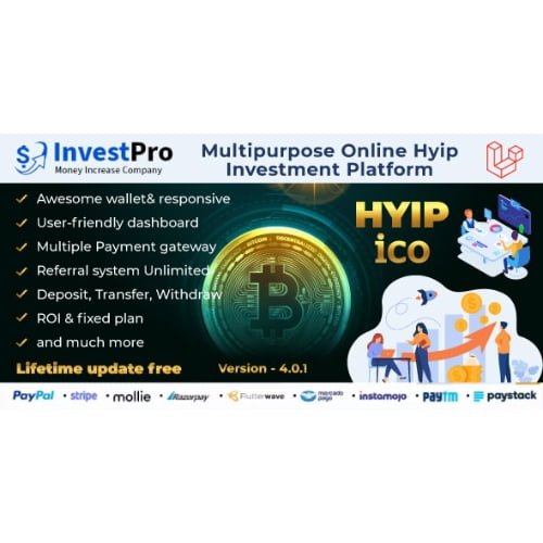 Hyip InvestPro – Advance HYIP ICO Investment Wallet Banking Platform Nulled 1