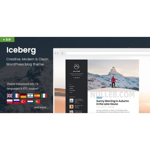 Iceberg Simple Minimal Personal Wordpress Blog Theme 1