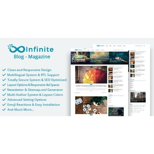 Infinite Blog Magazine Script Application Nulled 1
