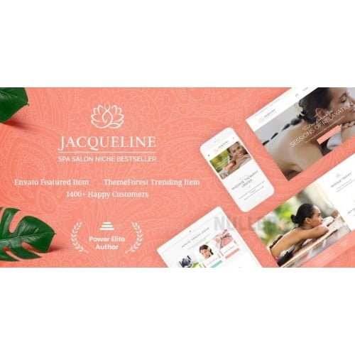 Jacqueline Spa Massage Salon Beauty WordPress Theme Elementor