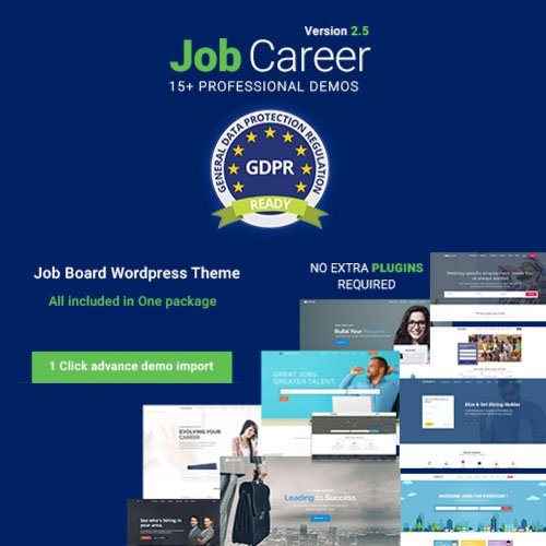 JobCareer Job Board Responsive WordPress Theme