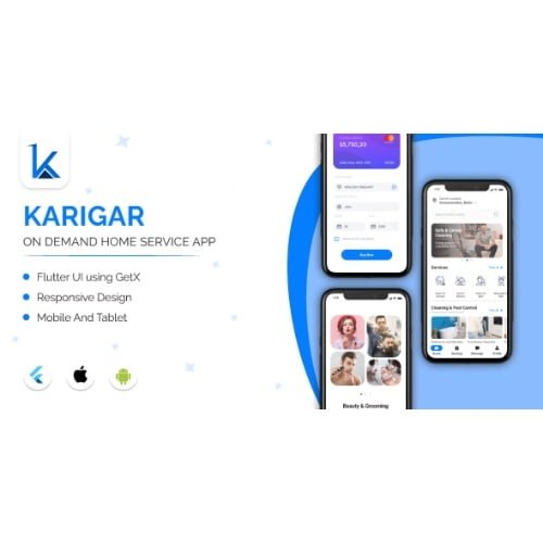 Karigar On Demand Home Service Handyman App Flutter UI Template