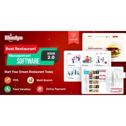 Khadyo Restaurant Software Online Food Ordering Website with POS
