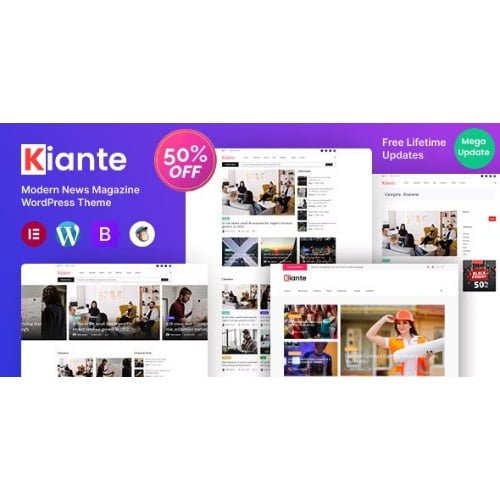 Kiante Newspaper Magazine Blog Multi Purpose Elementor WordPress Theme