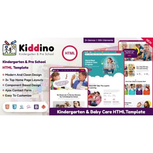 Kiddino Kids Kindergarten WordPress Theme Nulled