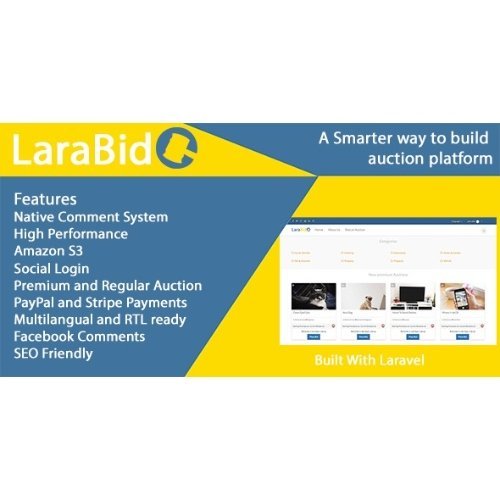 LaraBid A Laravel PHP Auction Platform Free Download 2