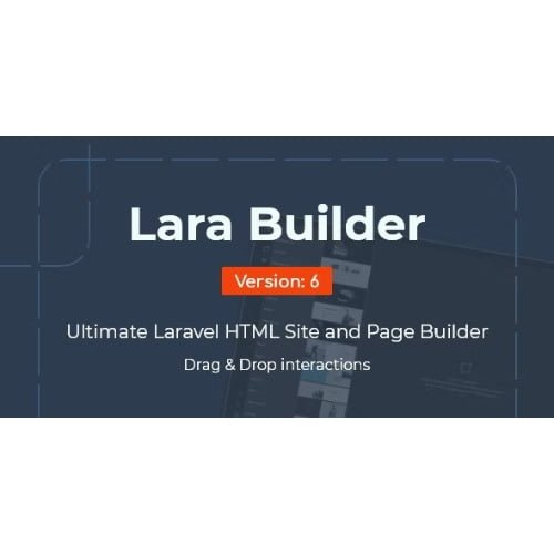 LaraBuilder Laravel DragDrop SaaS HTML site builder