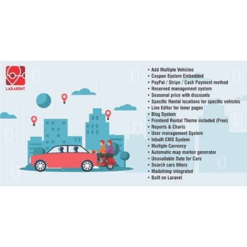 LaraRent Multipurpose Vehicle Rental System Laravel Script Free Download