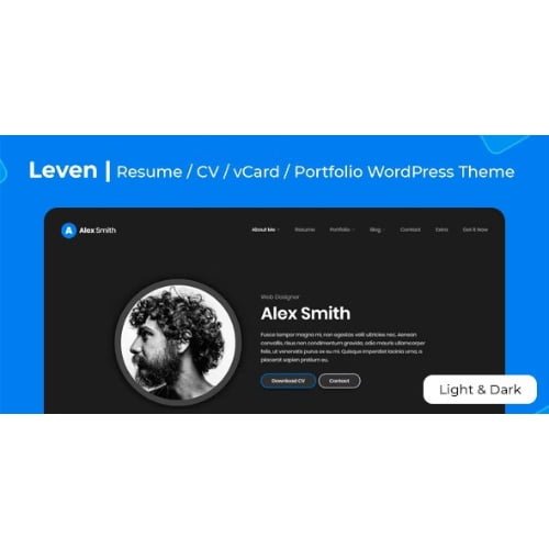 Leven Resume WordPress Theme