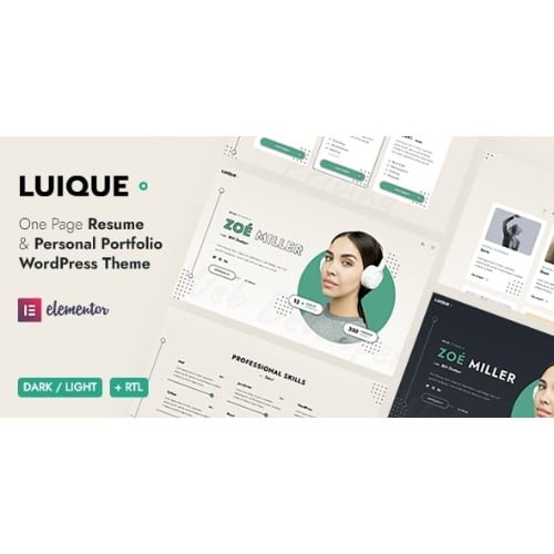 Luique Personal Portfolio WordPress Theme