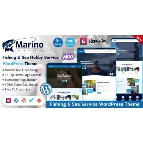 Marino Fishing Sea Hobby WordPress Theme