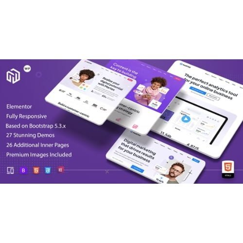 Martex Software SaaS Startup Landing Page WordPress Theme